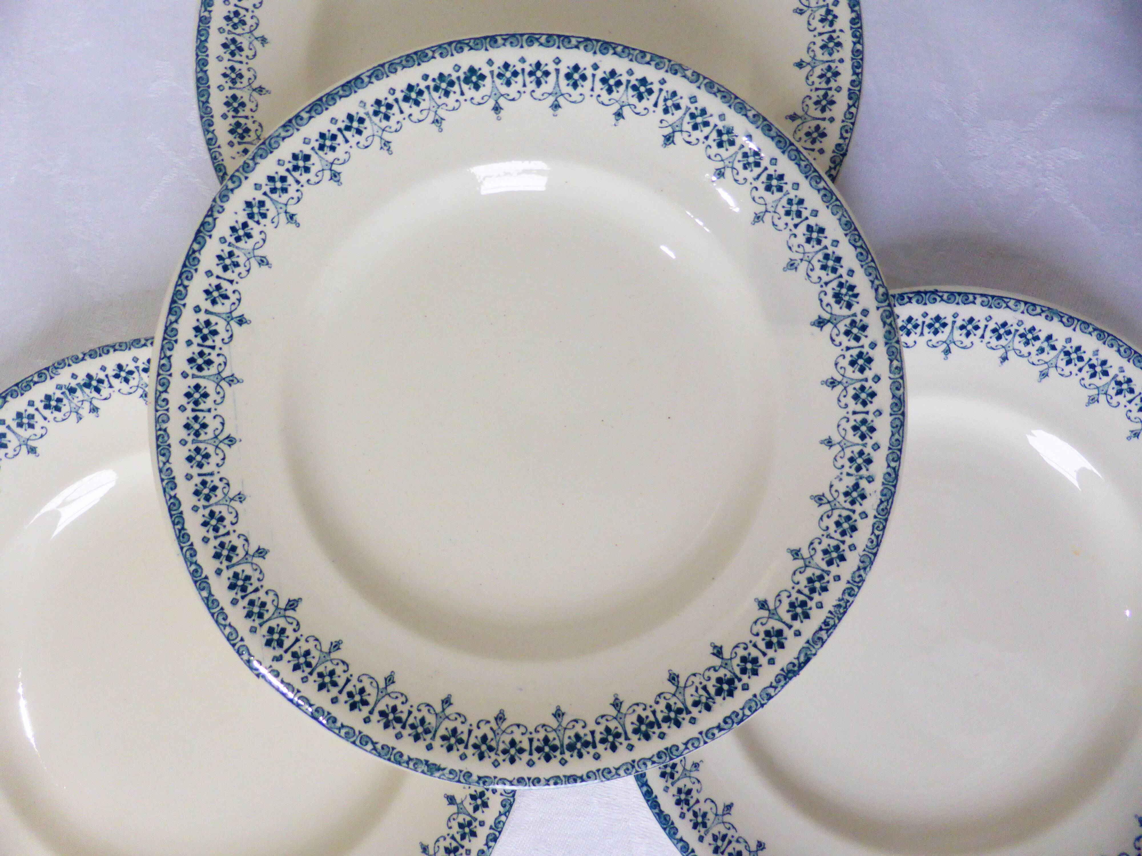 4 dessert plates from Longwy model Bordeaux 211227