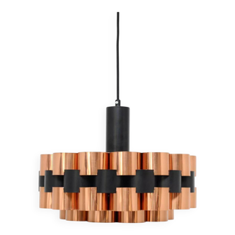 Copper lamp by Wener Schou for Coronell Elektro, 1970s