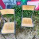 Six Mullca 510 school chairs with tapered legs