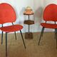 Paire de chaises vinyle années 60