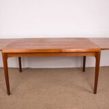Danish extendable teak dining table by Henning Kjaernulf for Vejle Stole 1960.