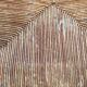 Vintage armchair in straw and brutalist wood