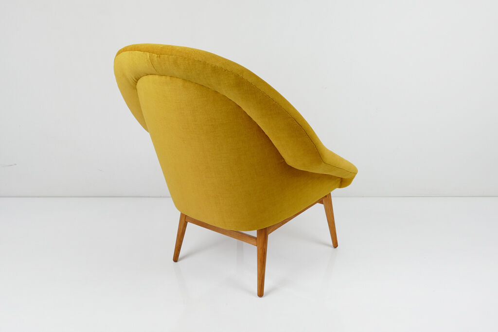 Vintage Yellow Shell Chair