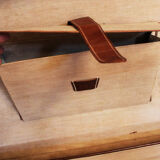 Antique XXL leather suitcase