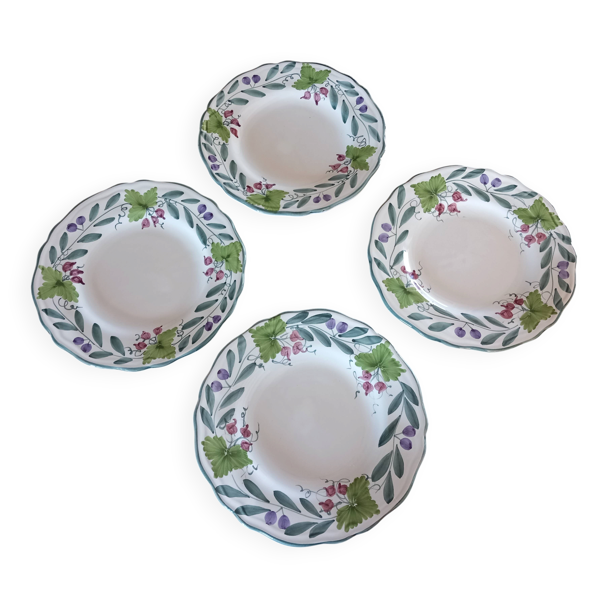 4 salad plates, dessert Fortebraccio Italy