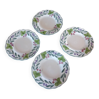 4 salad or dessert plates Fortebraccio Italy