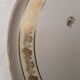 White porcelain pie dish blue and gold décor