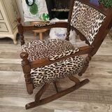 Leopard print rocking chair