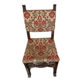 Chaise ancienne en bois et tissu