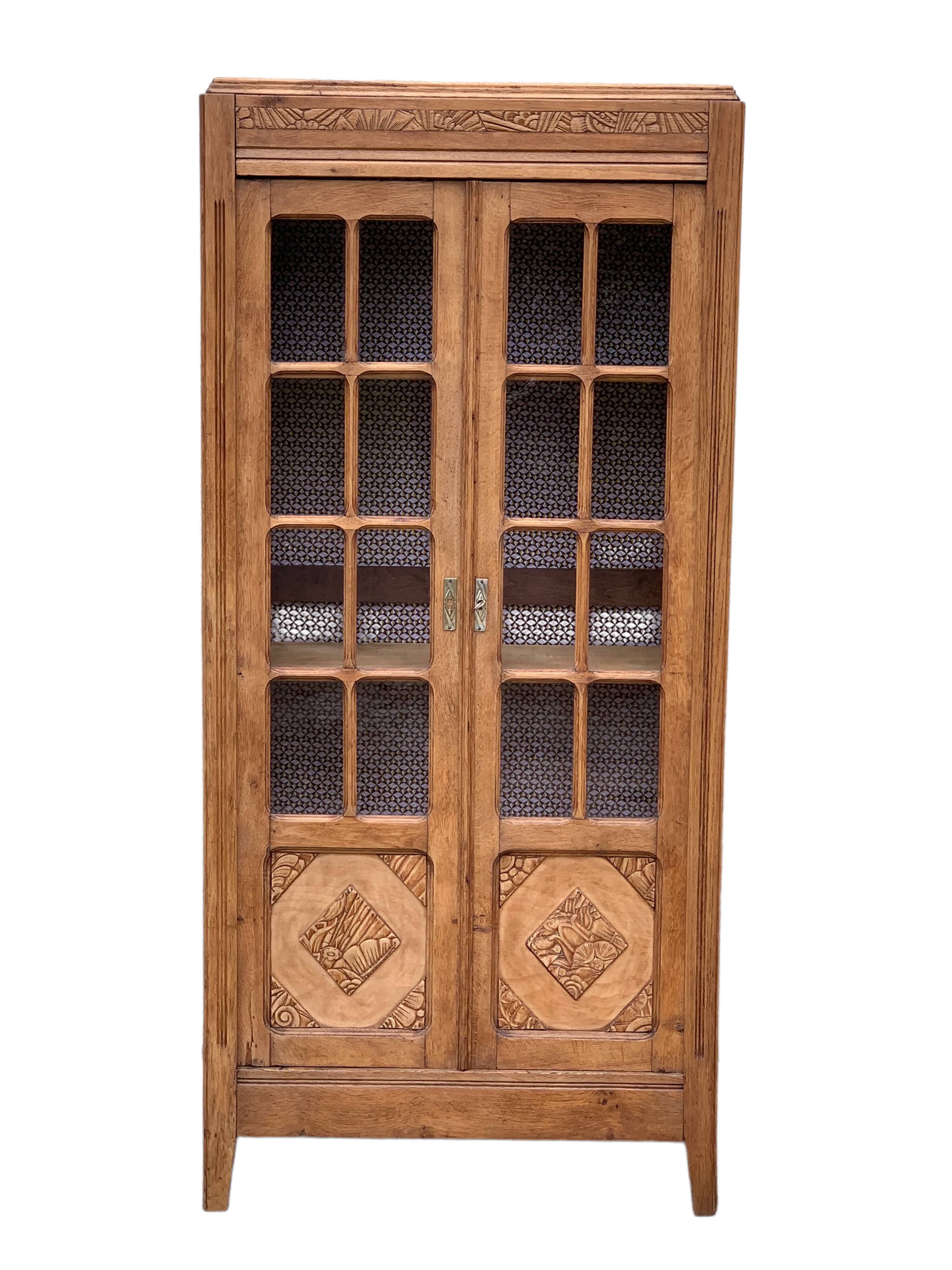 Parisian wardrobe glazed art deco 1930 raw wood