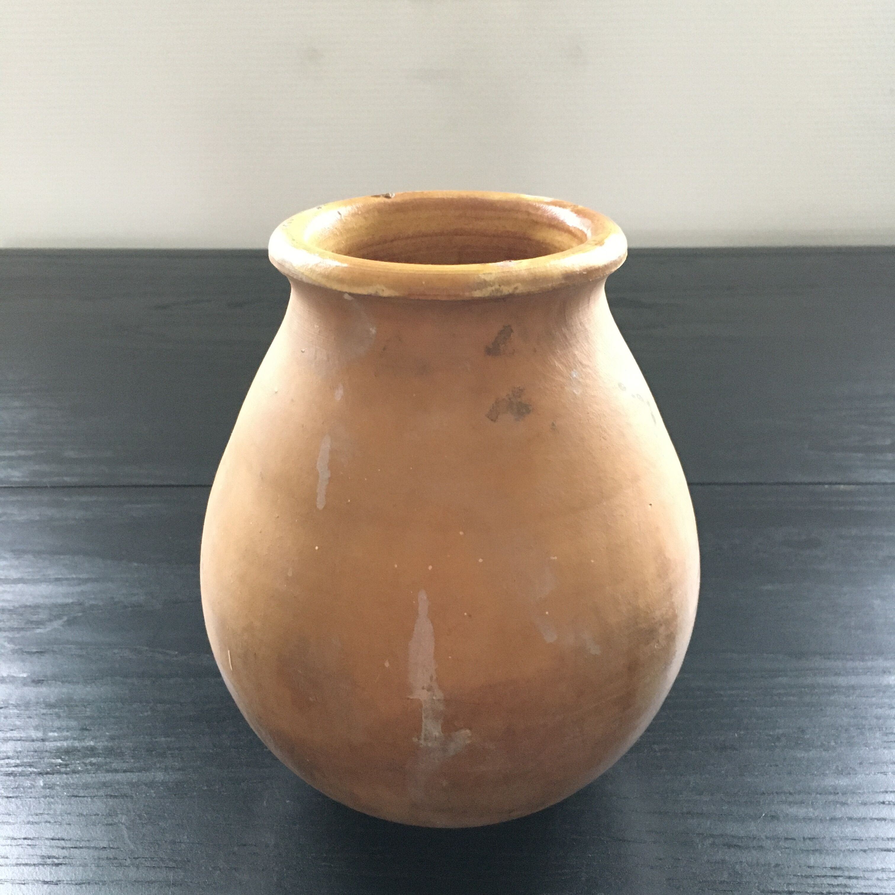 Patinated terracotta jar