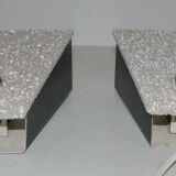 Pair of vintage perspex wall lamps