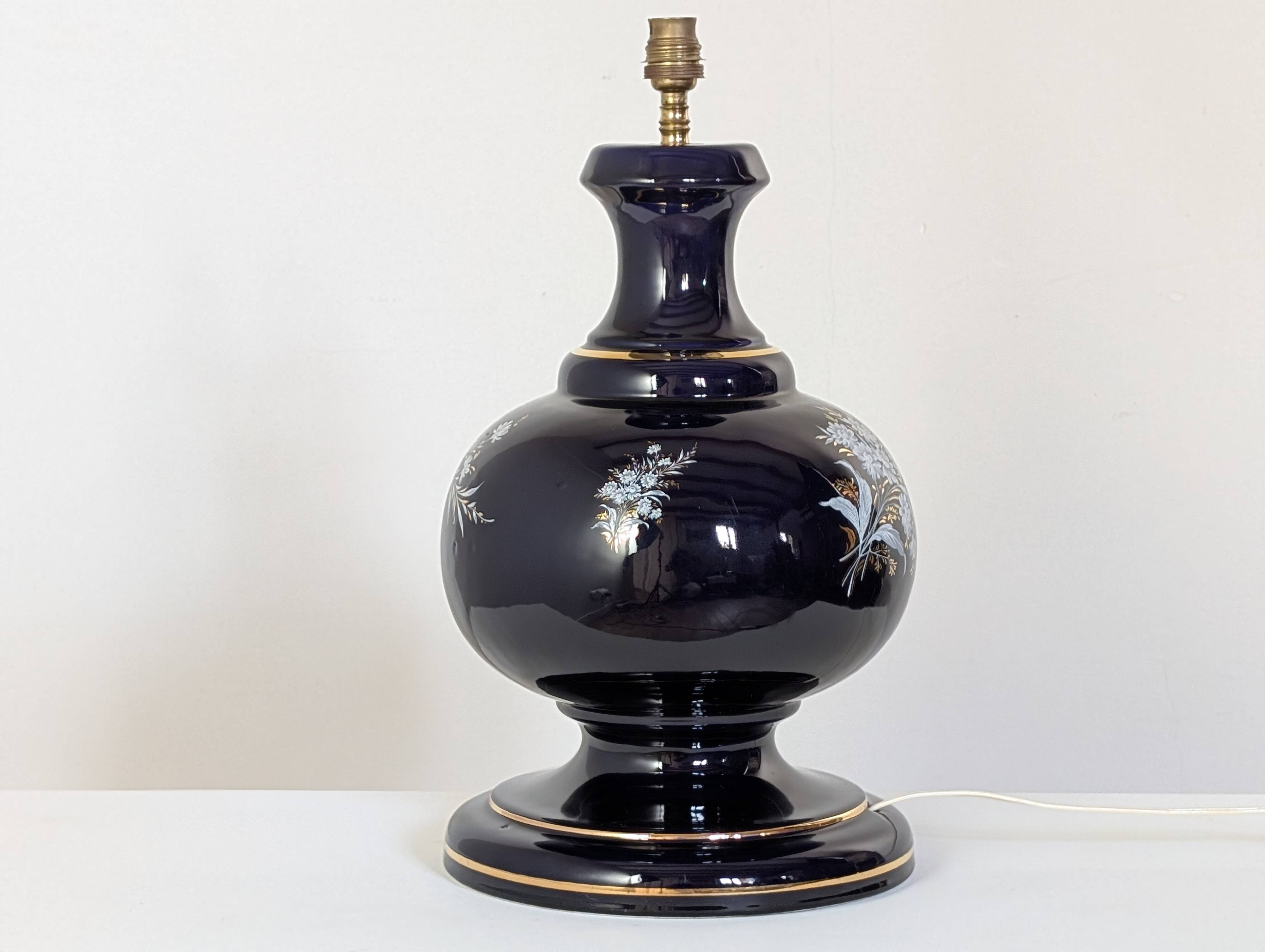Pied de lampe porcelaine