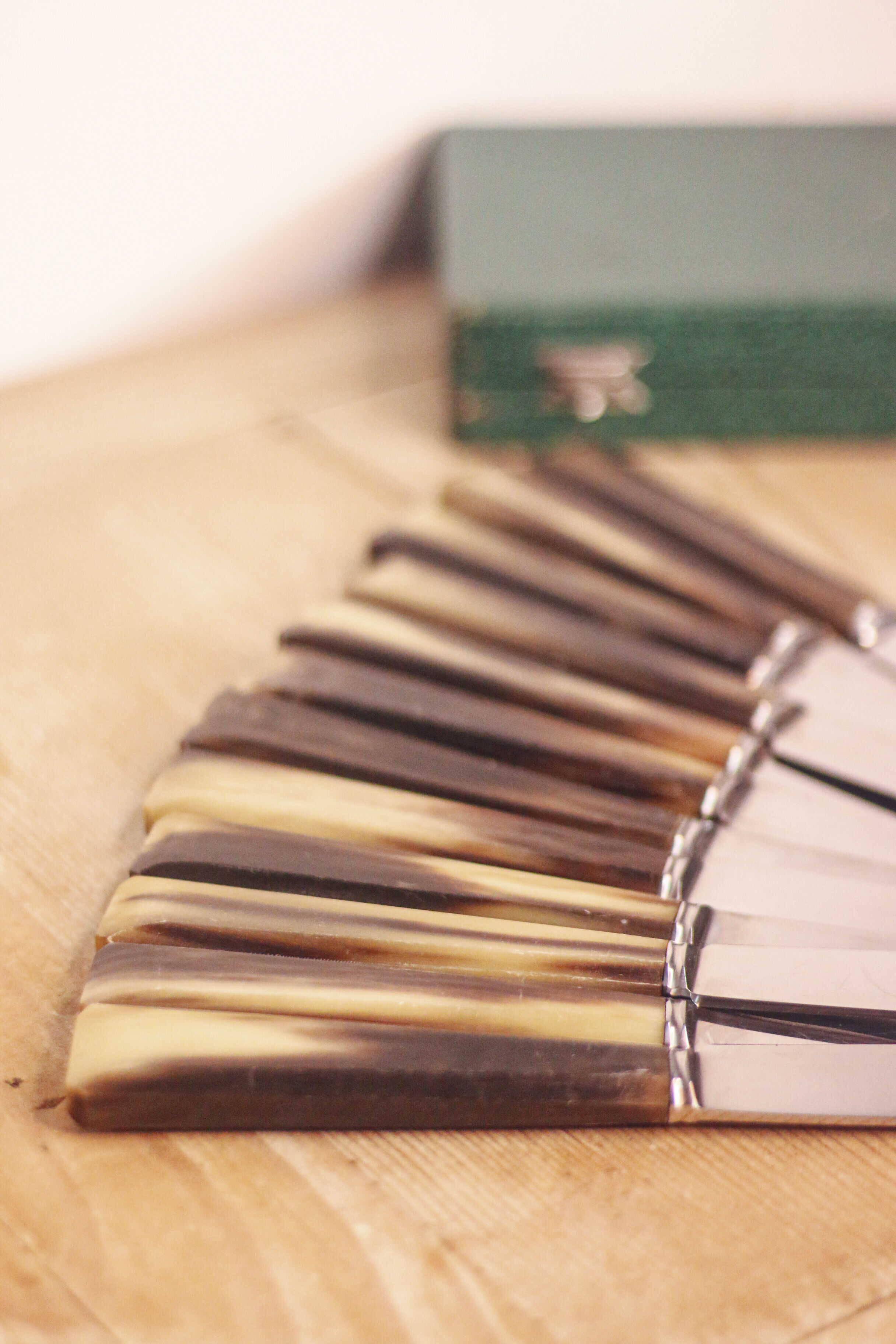 Box of 12 old knives