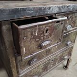 Industrial Workbench | Vintage Metal & Wood Workshop Table