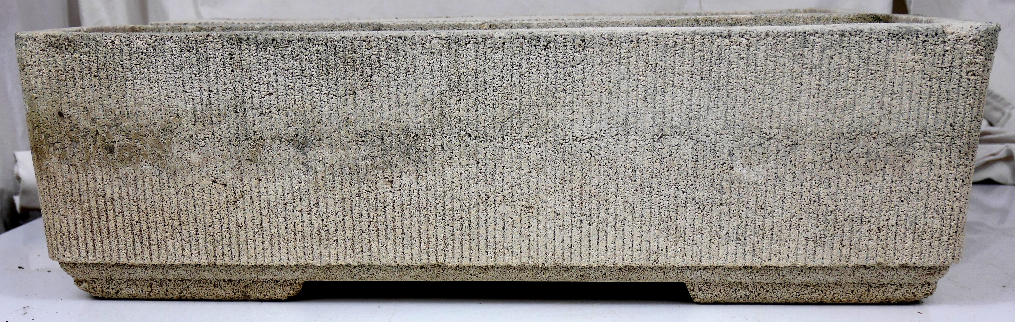 pair old gardeners reconstituted stone fluted grandon