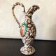 Carafe pitcher with handle, Vallauris style, sea foam, HYERES, vintage 60s