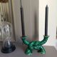 Art Deco candle holder in woven ceramic