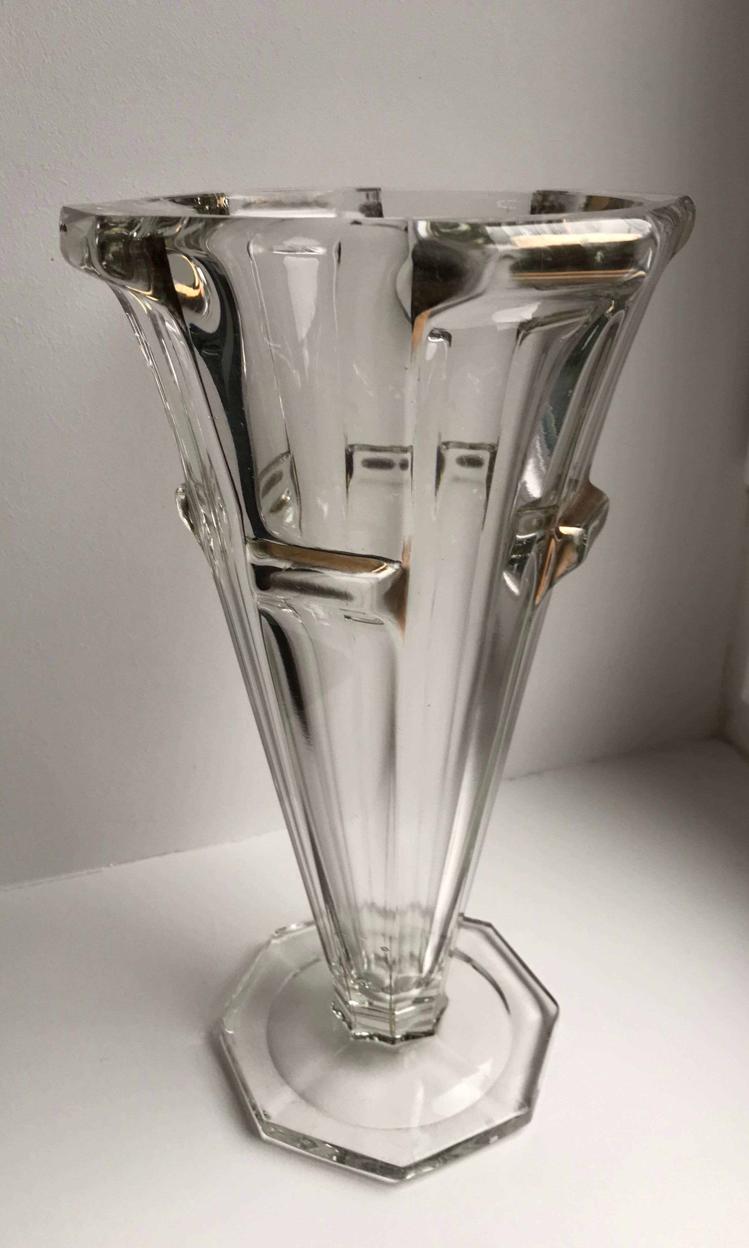 Art Deco crystal vase 30s-40s