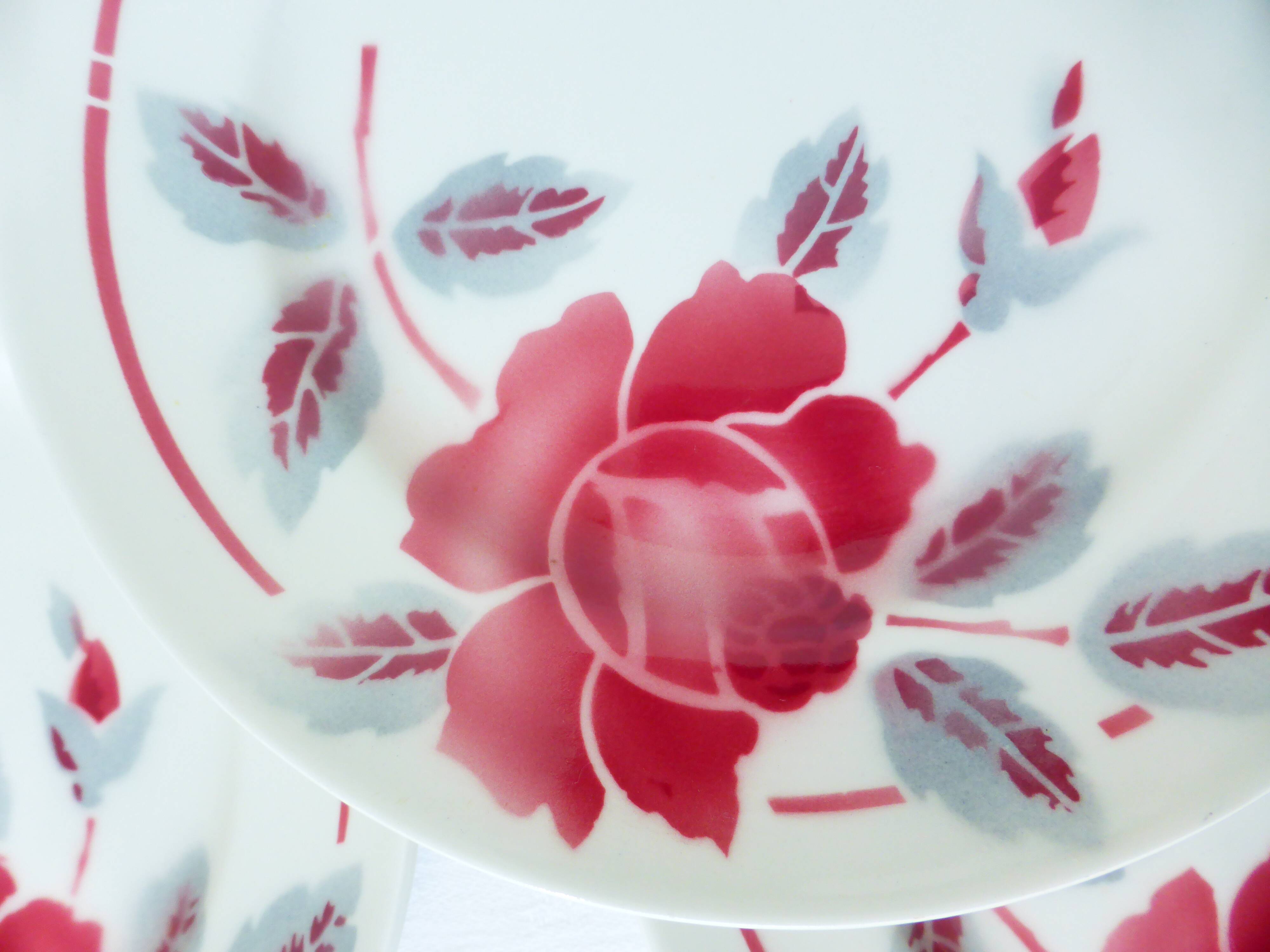 5 vintage dessert plates from Moulin des Loups and Orchies (210674)