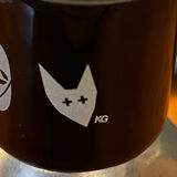 Lamp base, rocket shape, Deshoulières porcelain