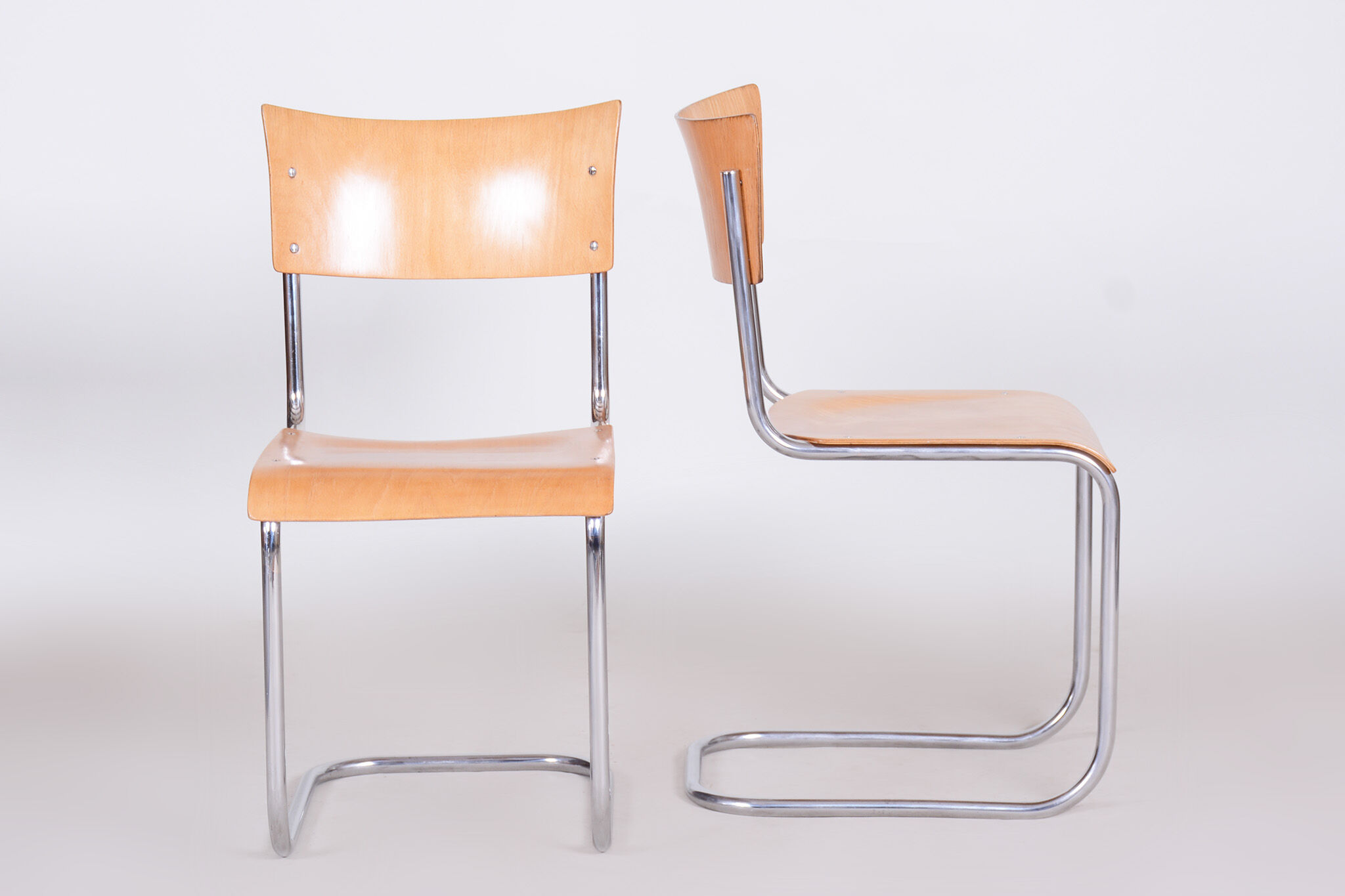 Set of four mart stam dining chairs - 1930s