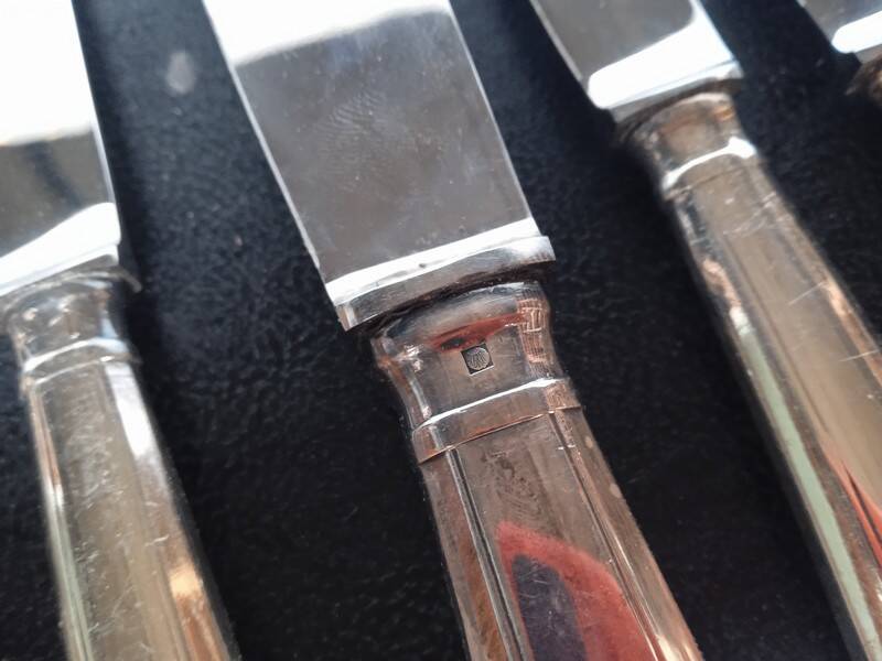 12 + 1 Orbrille knife silver metal art deco period