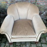 Pair of art deco shell armchairs