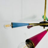Italian Sputnik chandelier in brass, 1950s
