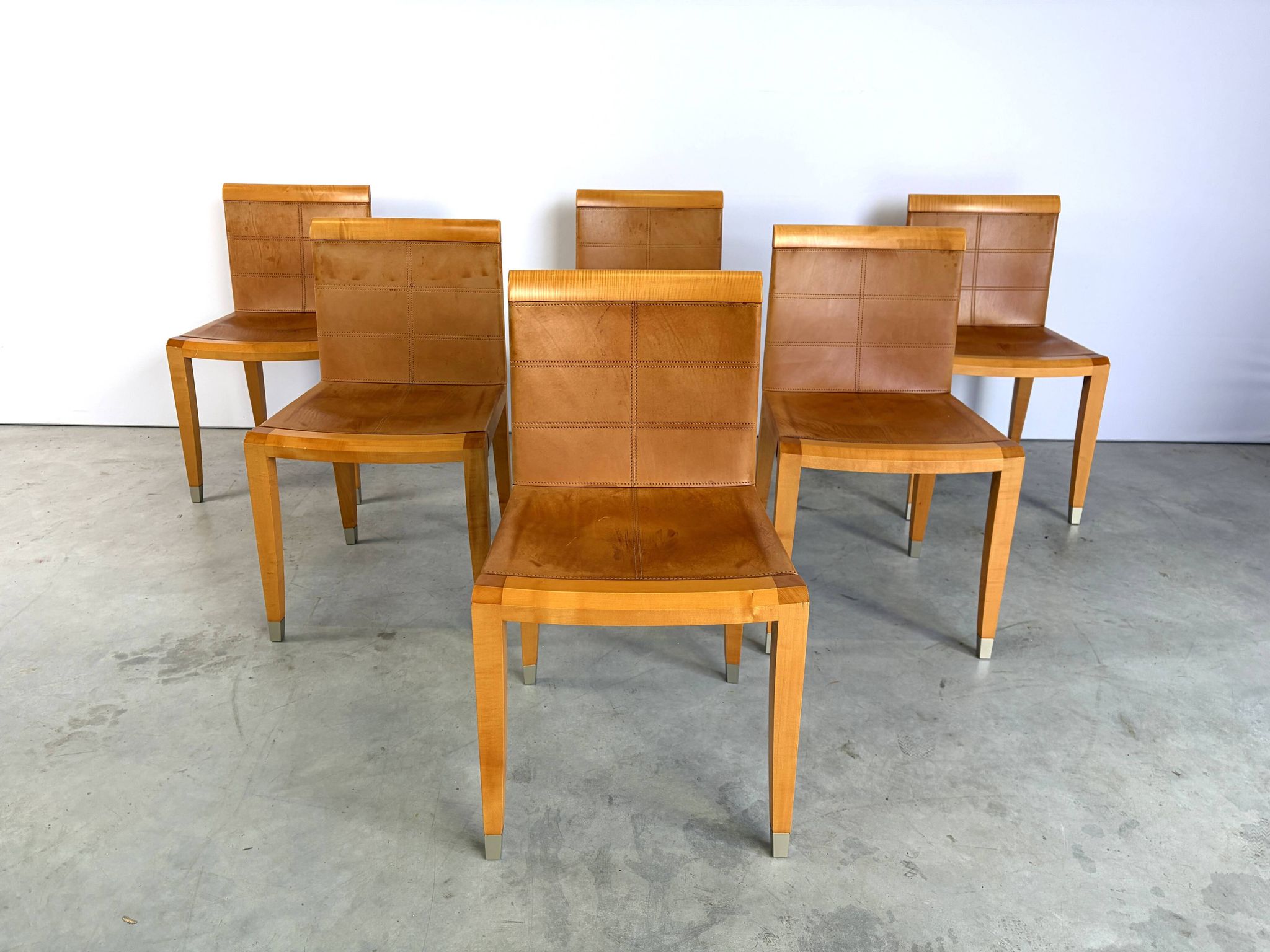 Aro dining chairs by Chi Wing Lo for Giorgetti, Italy - set of 6