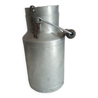 Milk jug whole milk can in vintage aluminum