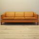 Orange leather sofa, Danish design, 1970s, production: Denmark