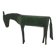 Sculpture of a dark green patinated metal horse, 1980s.