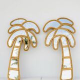 Paire de miroirs en rotin 61x113cm