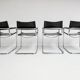 Leather Chairs by Mart Stam and Marcel Breuer, 1970s, Set of 4