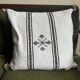 Coussin berbère marocain blanc en coton