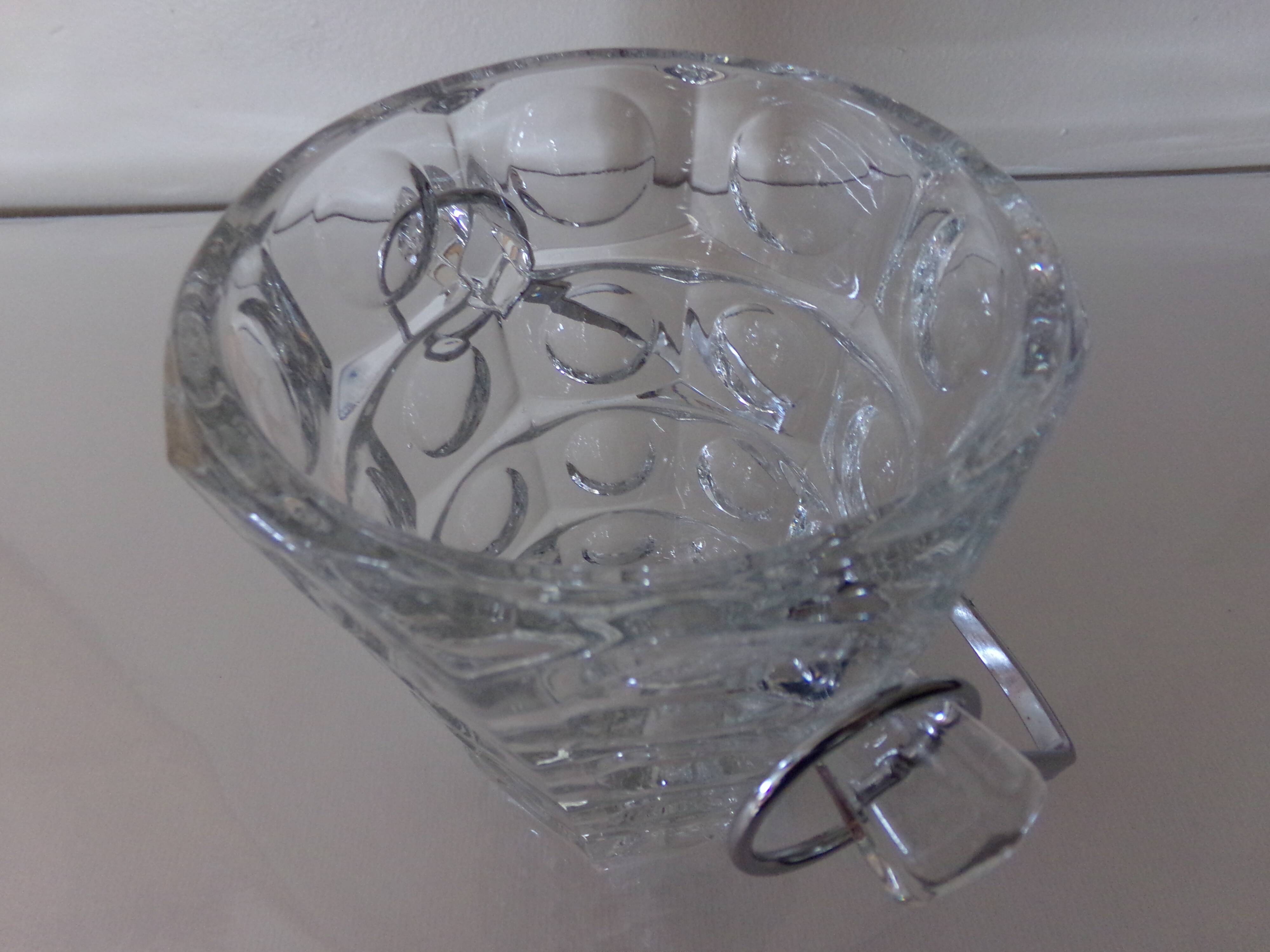 Seau à glace en verre vintage