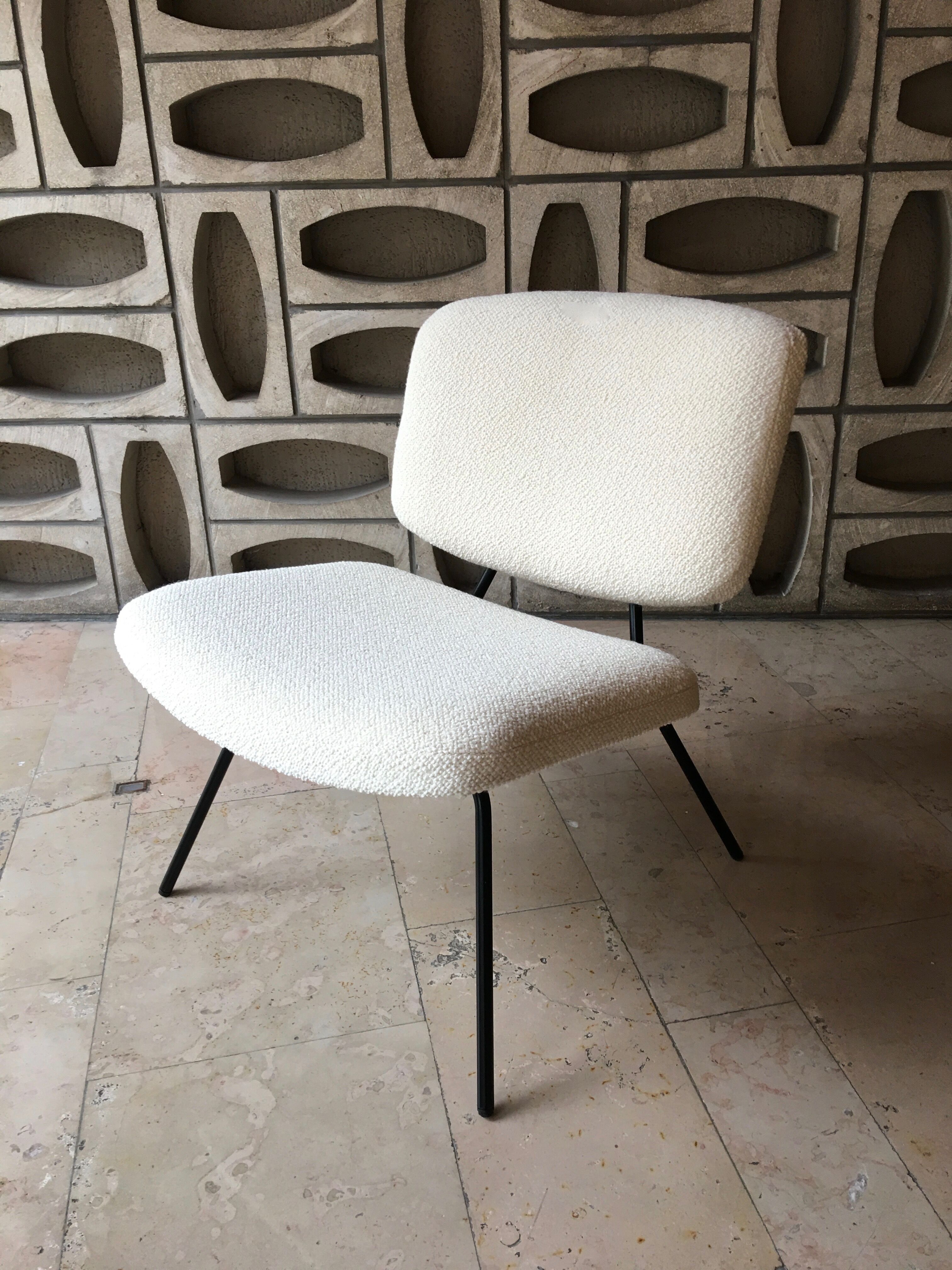 Pierre Paulin's CM 190 heater for Thonet with Lelièvre buckle