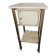 Bedside table in patinated iron, brass and marble tops