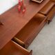 Low mahogany furniture, Danish design, 1970s, made in Denmark.