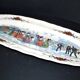 Sarreguemines large oval dish Obernai the snowball fight H. Loux