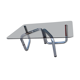 Table on top of glass and base in chromed metal around 1970 modular