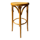Bentwood and canework bar stool, 1950s