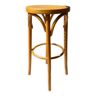 Bentwood and canework bar stool, 1950s