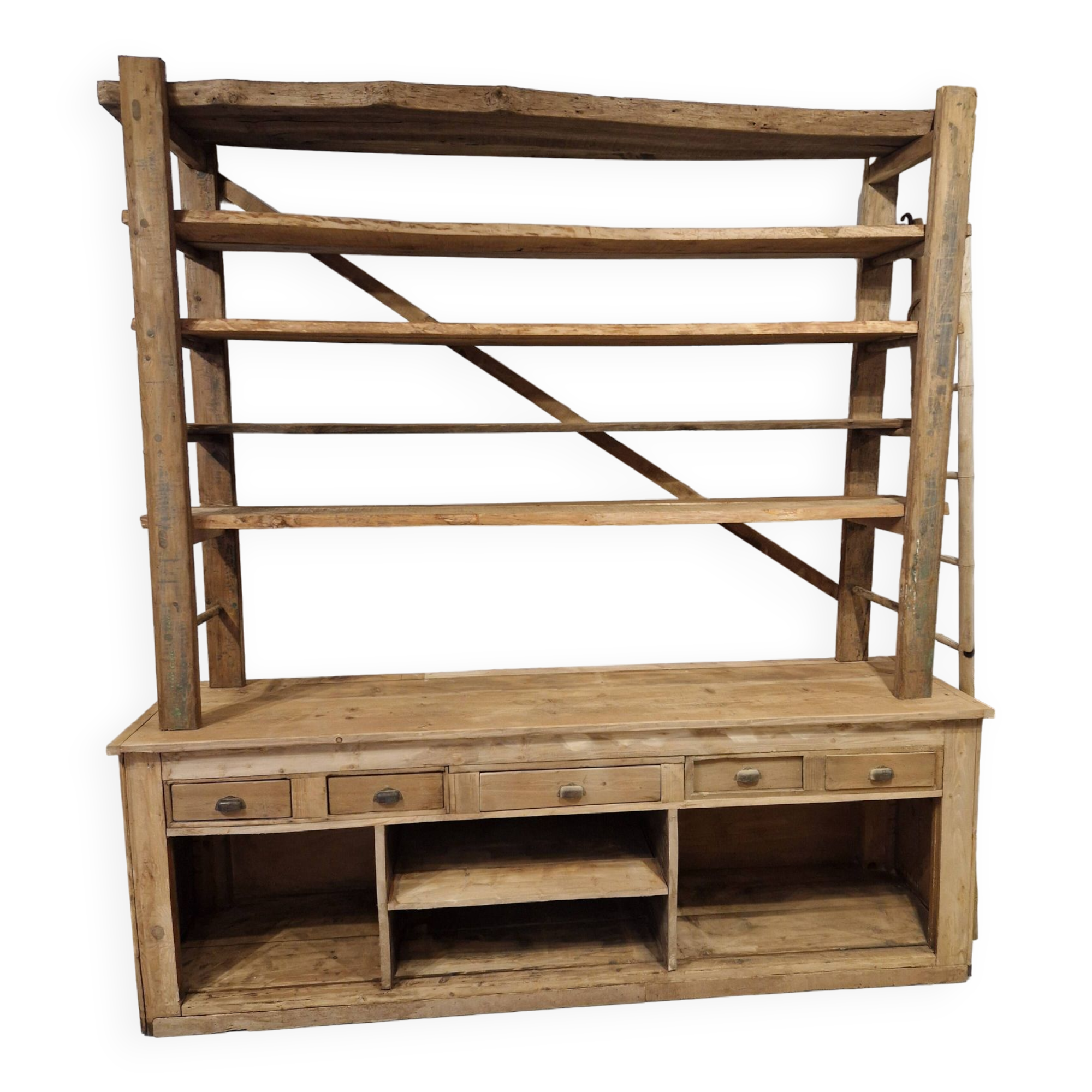 wooden shelf unit