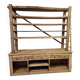 wooden shelf unit