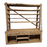 wooden shelf unit