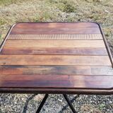Teak and wrought iron bistro table