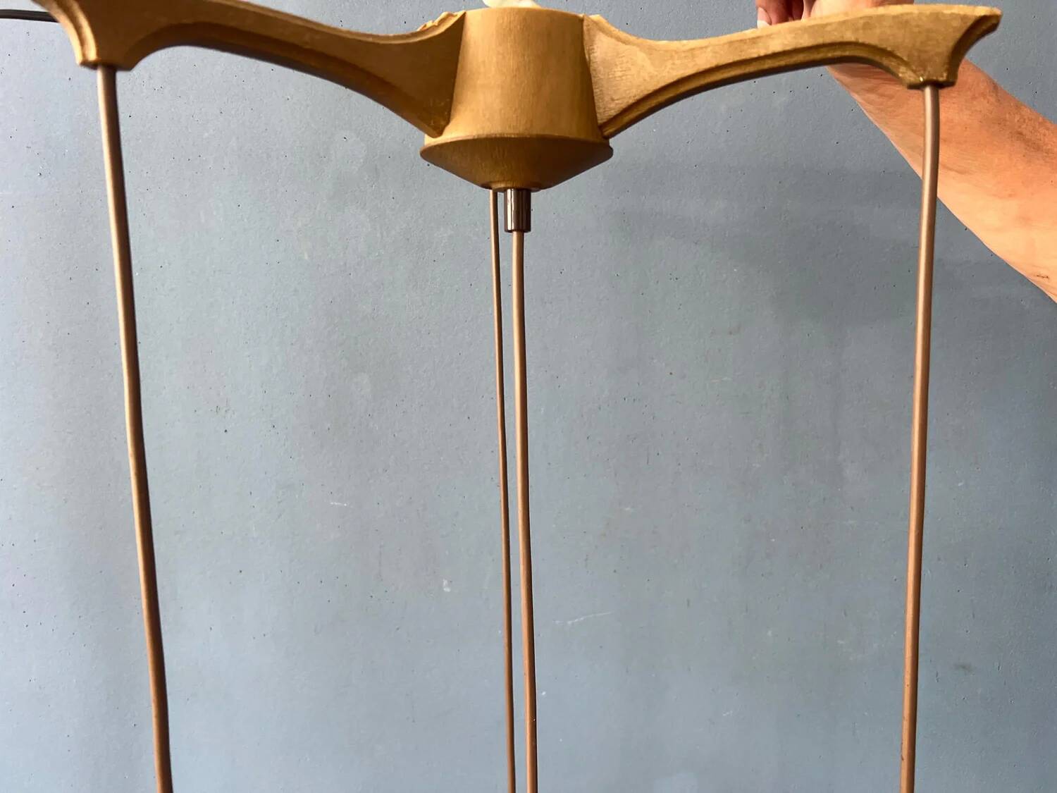 Vintage Hustadt Leuchten glass cascade pendant lamp