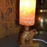 Alabaster elephant lamp